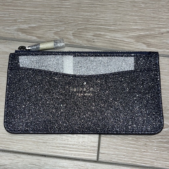 kate spade Handbags - Kate Spade Lola Glitter Long Slim Cardholder - Dusk Navy NWT